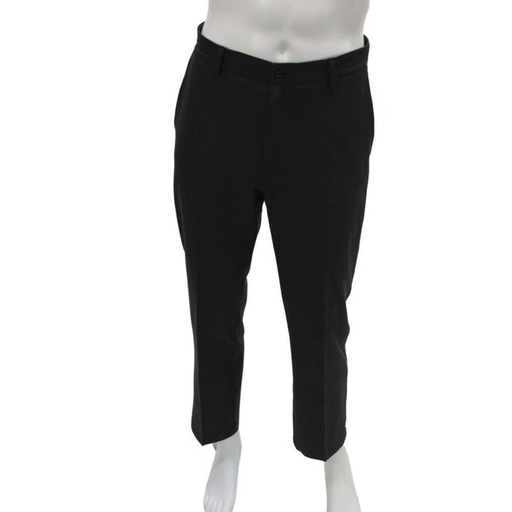 Dunning Mens Khakis Black 88% Polyester Button Golf Size 32